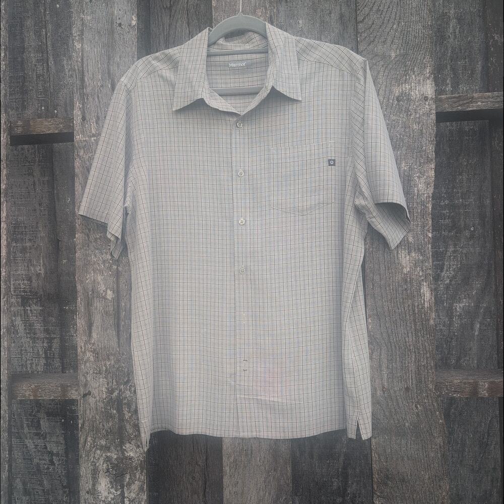 Marmot Eldridge Short Sleeve Button Upn Moonstruck Shirt Men's Large